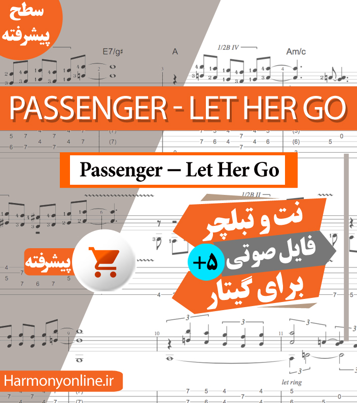 نت آهنگ Passenger-Let Her Go
