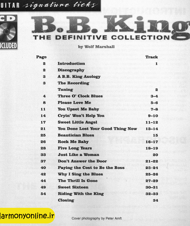 کتاب B.B. King The Definitive Collection - Guitar Signature Licks