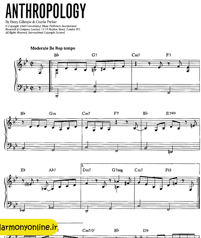 قطعات سبک جاز برای پیانو 1