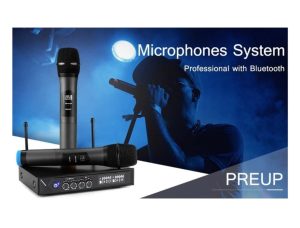 سیستم بی سیم کارائوکه حرفه ای - 2 میکروفون بلوتوثی Preup S9 Professional