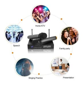 سیستم بی سیم کارائوکه حرفه ای - 2 میکروفون بلوتوثی Preup S9 Professional