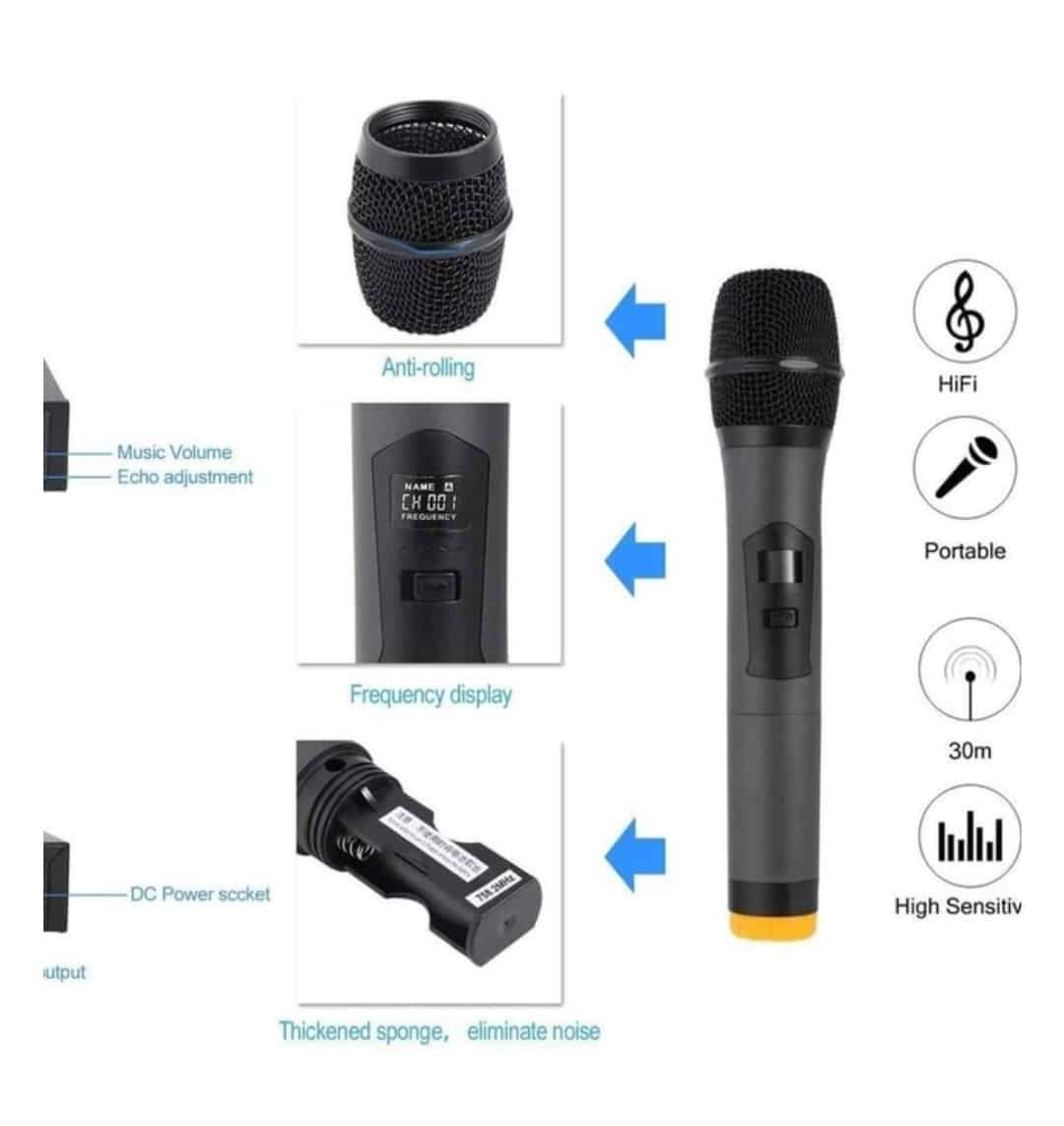 سیستم بی سیم کارائوکه حرفه ای - 2 میکروفون بلوتوثی Preup S9 Professional