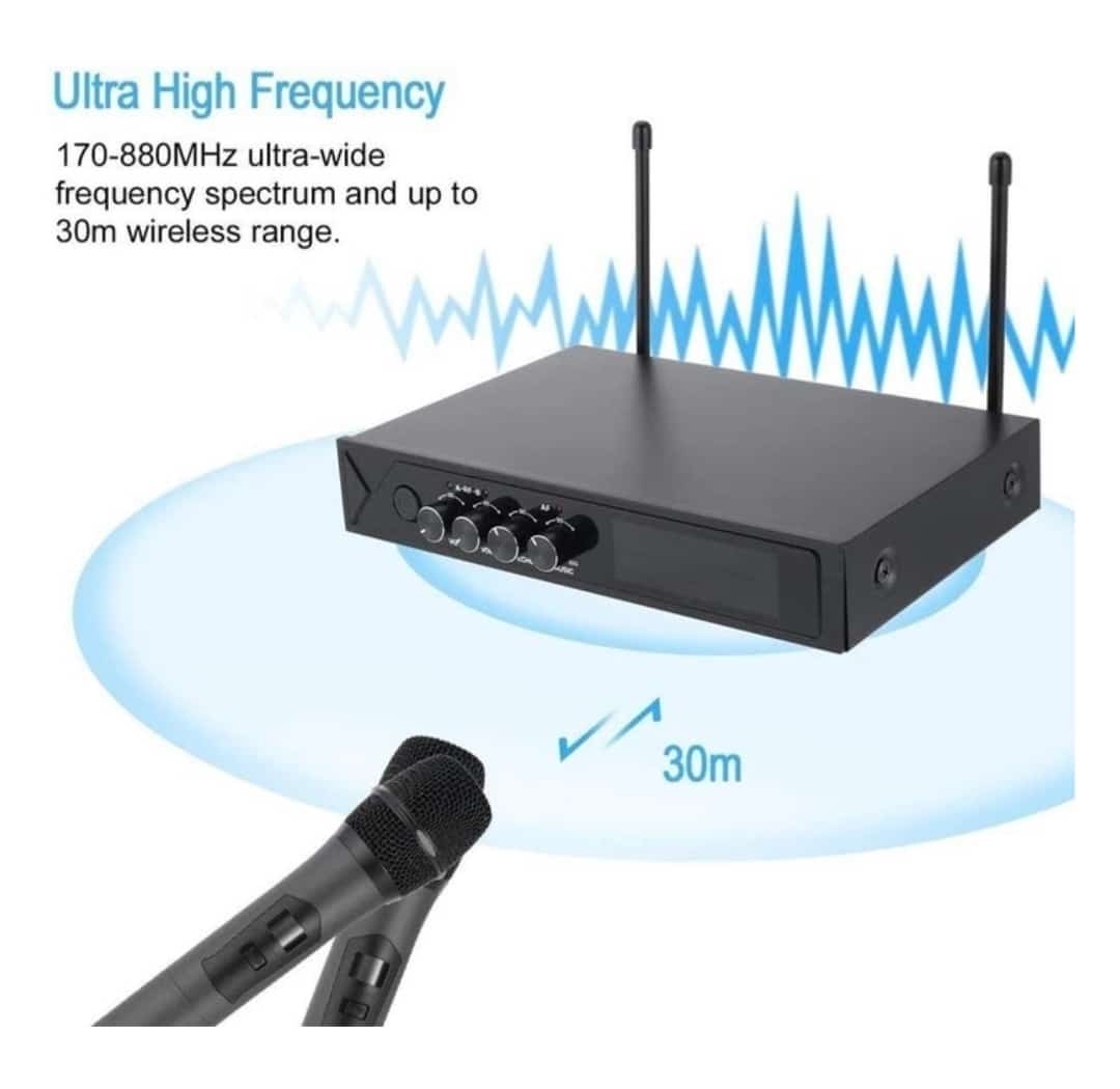 سیستم بی سیم کارائوکه حرفه ای - 2 میکروفون بلوتوثی Preup S9 Professional