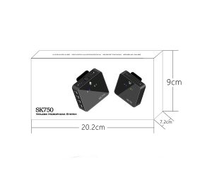 میکروفون بی سیم گوشی و دوربین SK750 wireless microphone مدل دو کاناله - کارکرده بسیار تمیز