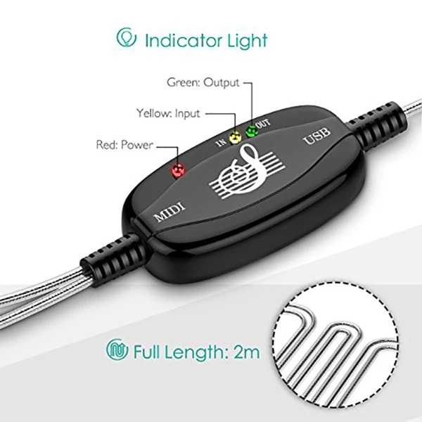 کابل مبدل USB to MIDI فرانت