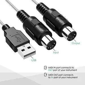 کابل مبدل USB to MIDI فرانت