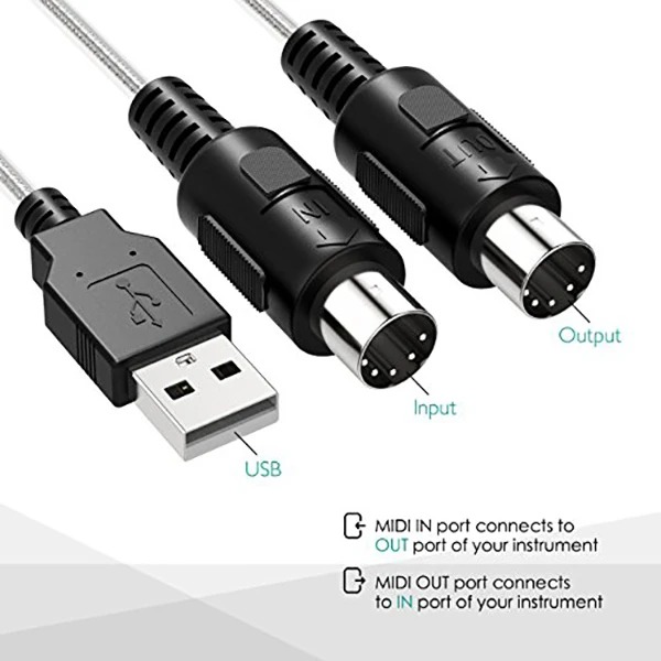 کابل مبدل USB to MIDI فرانت