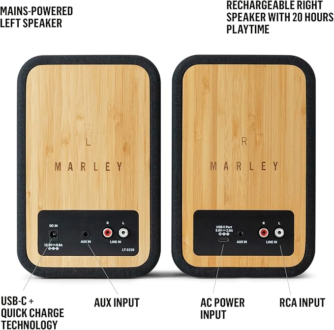 اسپیکرهای بلوتوثی مارلی با ورودی AUX از برند HOUSE OF MARLEY – استوک