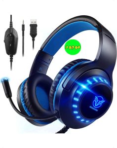 هدست (هدفون) گیمینگ مدل MASACEGON H-11، با چراغ های LED، هدست حذف نویز