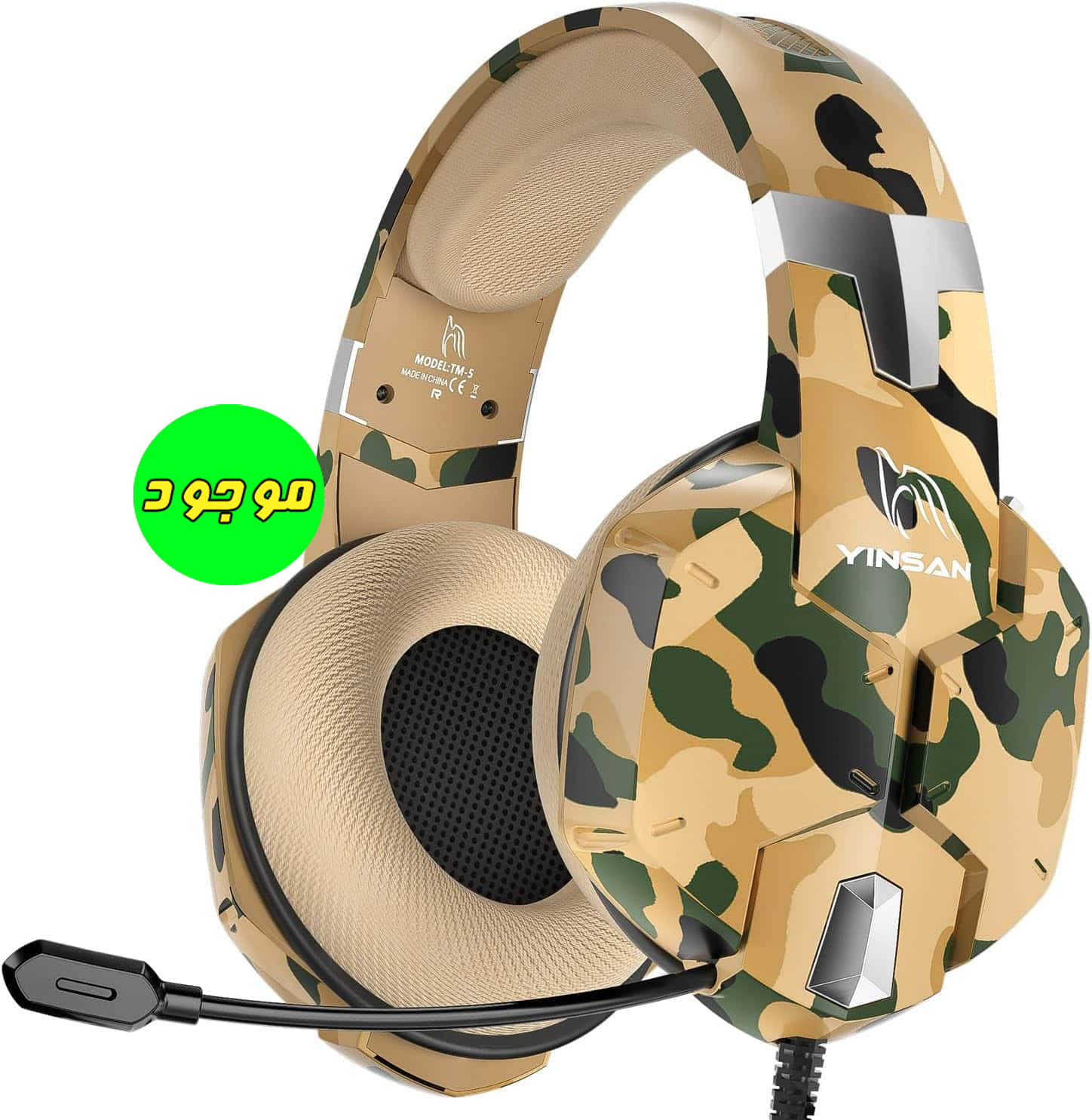 هدفون (هدست) گیمینگ با قطر 50 میلیمتری Yinsan Tm-5