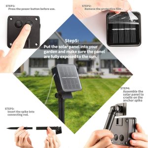 ریسە چراغ‌های خورشیدی 14 متر و 240 LED مدل OWWASD Outdoor Solar Fairy Lights