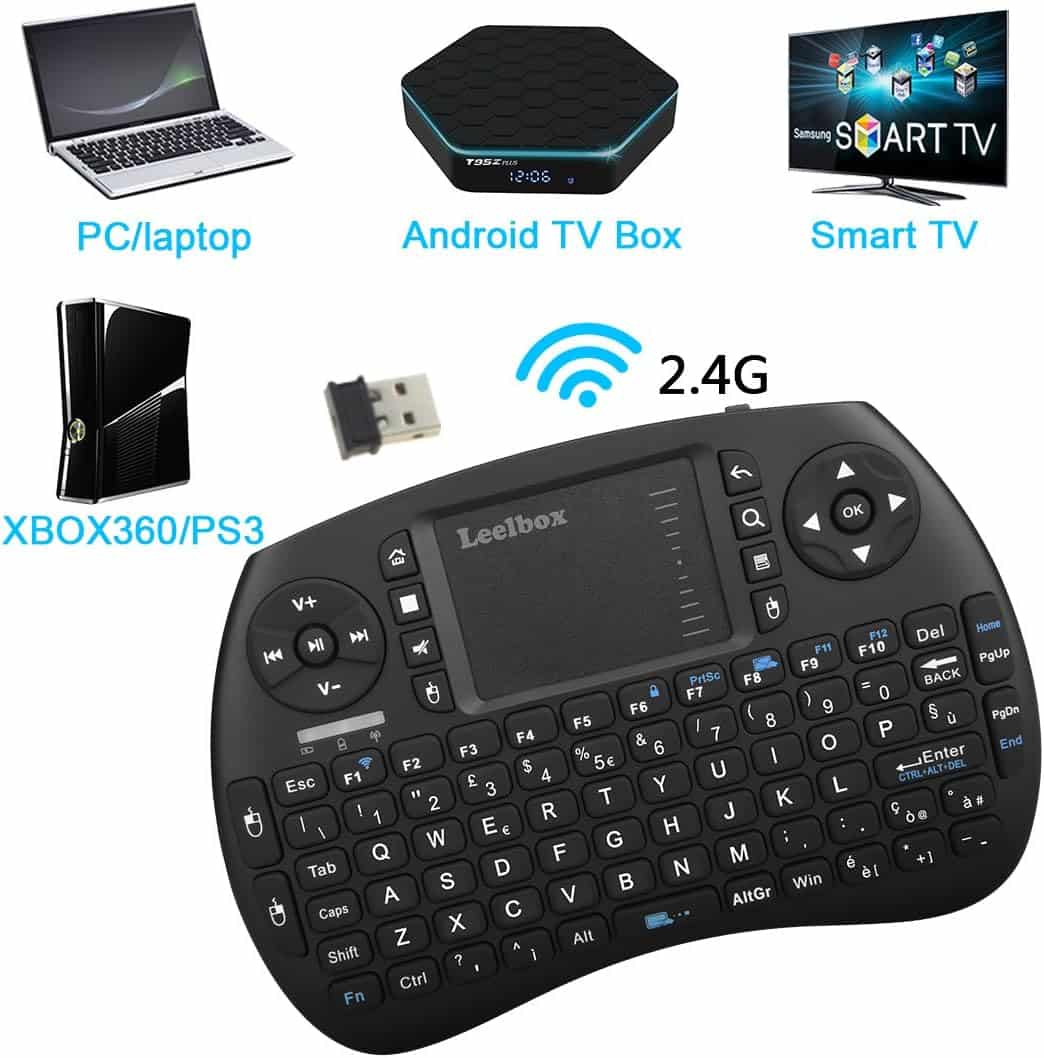 کیبورد (صفحه کلید) بی سیم Leelbox Mini | اندروید 2.4 گیگاهرتز با ماوس صفحه لمسی