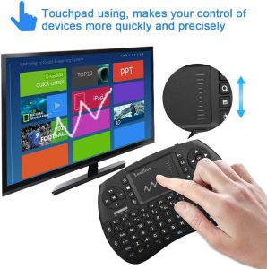 کیبورد (صفحه کلید) بی سیم Leelbox Mini | اندروید 2.4 گیگاهرتز با ماوس صفحه لمسی