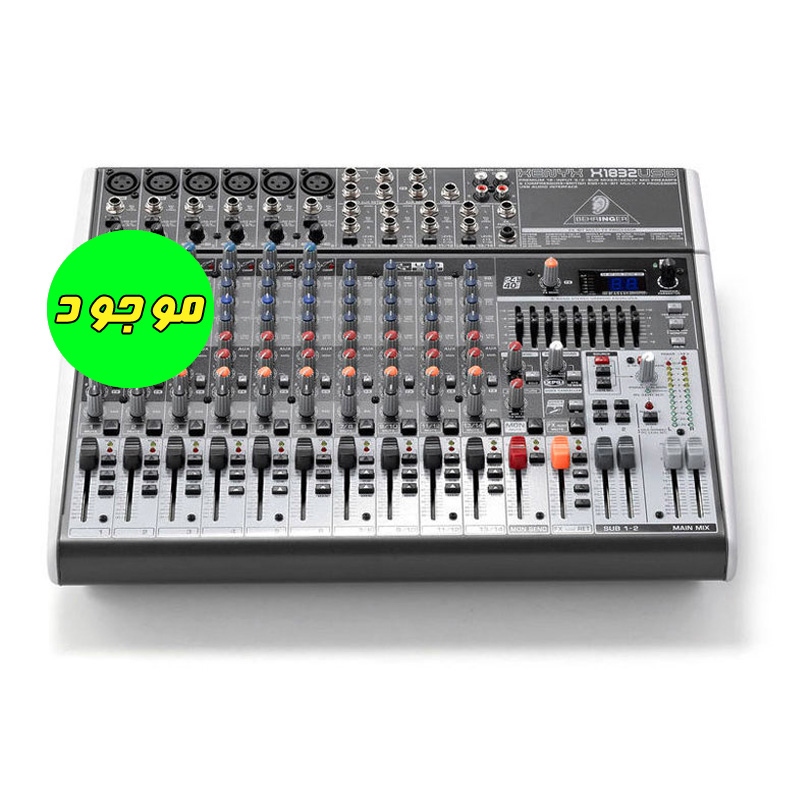 میکسر 18 کاناله Behringer XENYX X1832USB با پری امپ میکروفون XENYX و کمپرسور