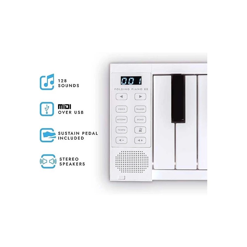 پیانو دیجیتال میدی پلاس مدل تاشو Folding Piano 88